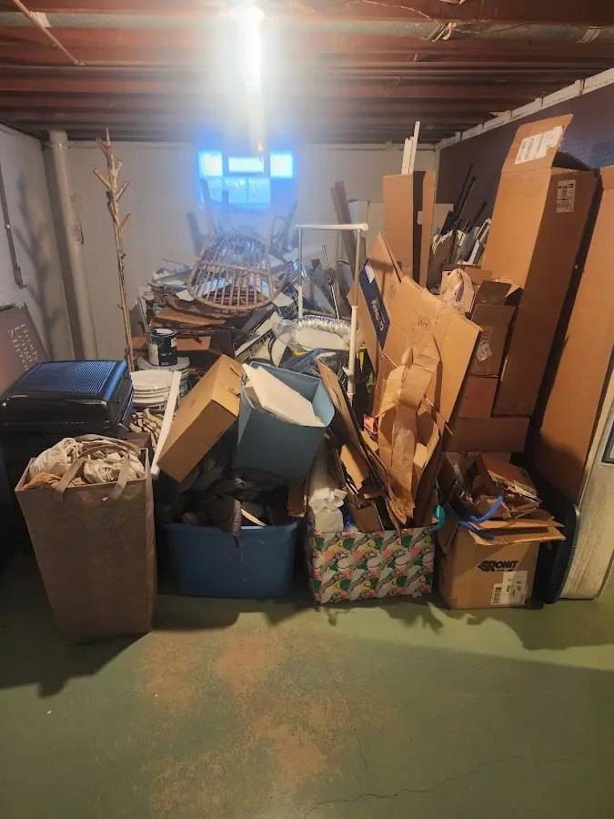 Roll-off dumpster container at job site for 20 Yard Dumpster Rental in Wauwatosa